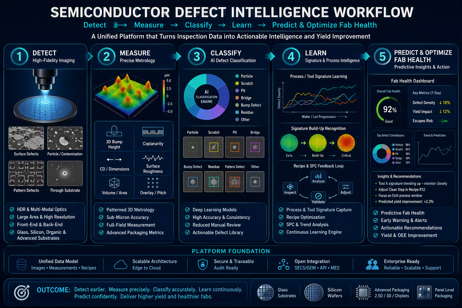 Defect intelligence workflow from detection to fab-health optimization